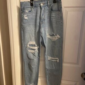 American Eagle Outfitters Light Blue Ripped Jeans